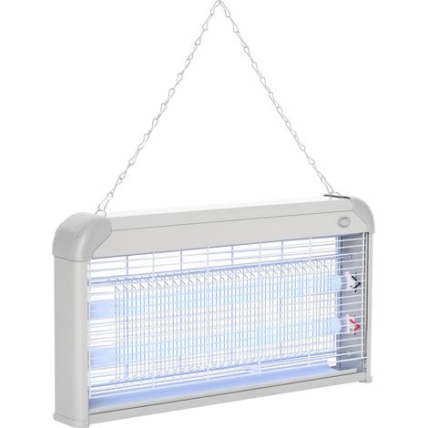 Lampe anti-moustiques UV 30W, adaptée à une surface de 60 mètres carrés, dimensions 48,5 x 8,5 x 26,5 cm, grise. (1/5)