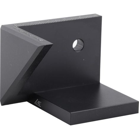 Tool of travail of the wood of traceur of drawing of line center of angle of 45 degrees made of aluminum alloy black (1/5)