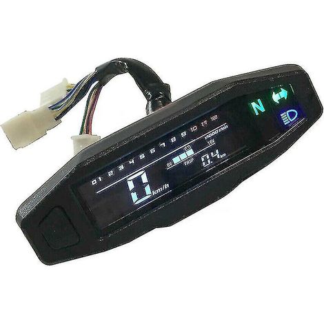 Compteur de vitesse numérique LCD multi-jauges pour moto, compteur kilométrique, tachymètre, etc. (1/5)