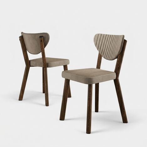 Set 4 gepolsterte Design-Stühle mit Metallbeinen Arfe (1/3)