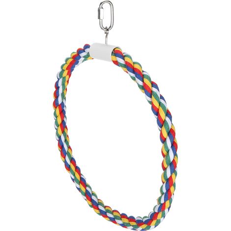 Anneau d'escalade en corde de coton pour perroquet, balançoire pour petits et moyens perroquets (1/5)