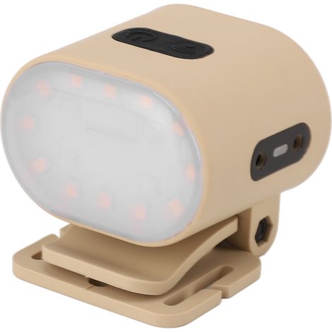 Lampe frontale magnétique LED à induction, étanche IPX4, rechargeable, à clipser sur une casquette, pour la randonnée, le camping et la pêche (beige). (1/5)