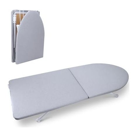 Planche à repasser pliable 98 x 30 cm – Planche à repasser compacte en bois pliable – Pieds pliants antidérapants – Légère, peu encombrante – Idéale pour les voyages – Petite planche à repasser (1/4)