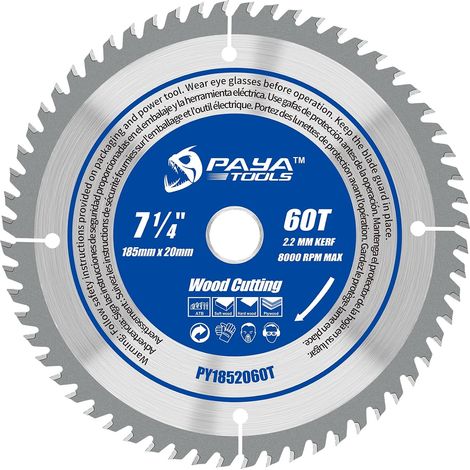 Lame de scie circulaire pour bois 185x20mm,60dents,certifiée TÜV (1/5)