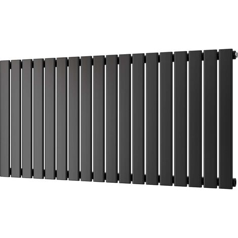 Typhoon - Black Horizontal Radiator H600mm x W1224mm Single Panel (1/3)