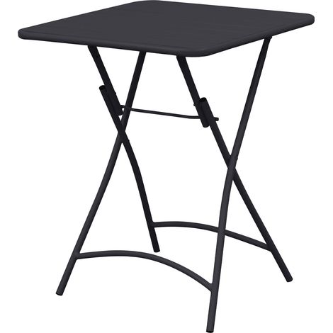 Table de jardin pliable en métal gris - BACA