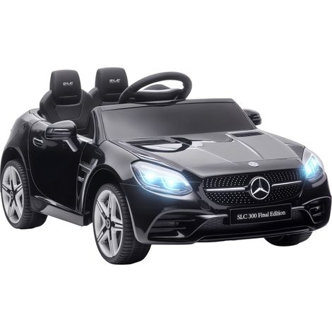 HOMCOM Benz SLC 300 Licensed 12V Kids Electric Ride On Car for 3-6 Years Black (1/5)