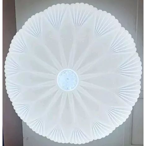 TRADE SHOP - Plafoniera 50cm Con Cristallo Centrale Glitter Led 60w A Soffitto Luce 6500k 27816 -