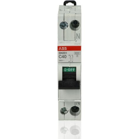 ABB SN201C40 - Sn201 C40 Interr. Automatico 1P+N 6Ka