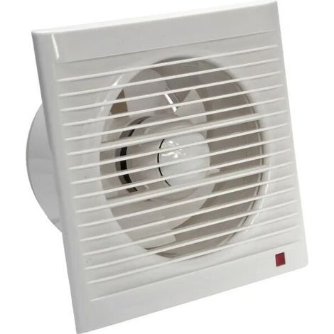 Abluftventilator, Plattengröße 160 x 160 mm, 15 W, 140 m³/h, mit Rückschlagklappe – für Bad, Küche, Büro, WC, leiser Betrieb (1/5)
