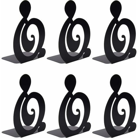 DEESSE SHOP - 3 paires de serre-livres en métal support d'étagère support de serre-livres serre-livres anti-dérapant pour enfants ado organisateur de livres pour la maison bureau école bibliothèque no (1/5)