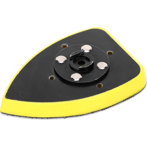 Disco de lijado triangular de 70x100 mm, accesorio universal para lijadoras y pulidoras, con buena capacidad de lijado para bordes y superficies. (1/5)