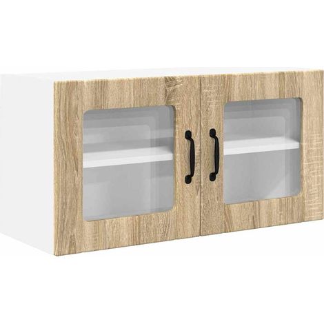 Meuble mural de cuisine,Armoire de cuisine avec porte Chêne Sonoma 80 x 31 x 40 cm CFW35295 (1/5)