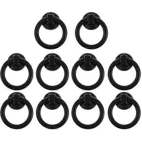 Lot de 10 boutons et poignées de tiroir en alliage de zinc pour armoires, commodes et penderies - Design durable et élégant (1/4)