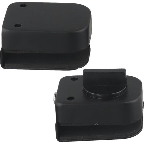 Frameless black glass door lock for office and home (B) (1/5)