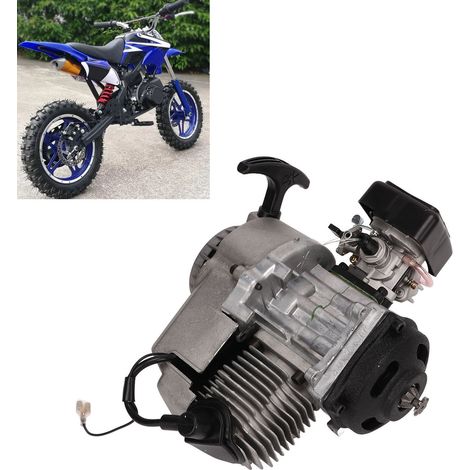 Moteur 2 temps 49cc à démarrage manuel adapté aux mini motos tout-terrain, quads et VTT (en surpoids). (1/5)