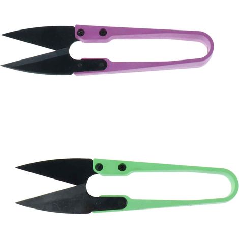Ciseaux Mini - Lame En Acier Trempé - Forme En U Pour Coupes Précises De Fils Et Branches - 2 Pièces (1/5)