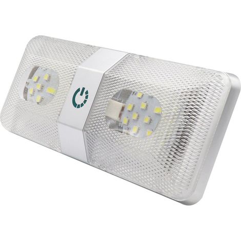 RV Three-Color One-Touch Dimmable Reading Light, LED Cabin Light, 12V Roof Light, Marine/Yacht Light - Dual Lights (Stepless Touch Dimmable) - Light (1/4)