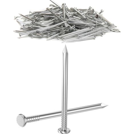 50 pièces de clous en acier 60 mm, clous en acier inoxydable, clous pour images, clous pour travaux du bois sur brique pour l'utilisation sur brique, plâtre et bois
