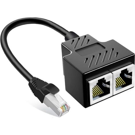 Adaptador divisor de red con cable  Negro (1/5)