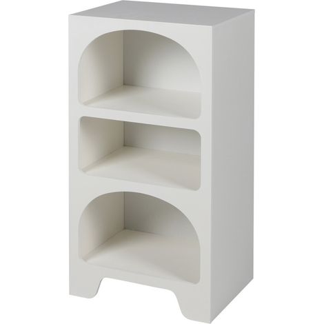 Etagère à 3 compartiments Blanc - Niches design organique - 45 x 35 x H 90 cm - Livraison gratuite