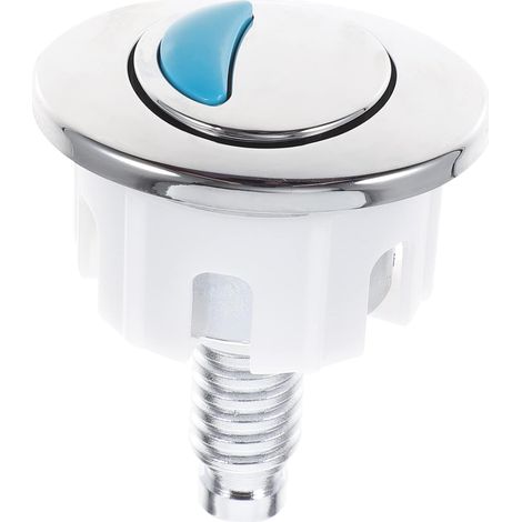 Bouton Poussoir Wc Double Chasse, Abs, Argenté (1/5)