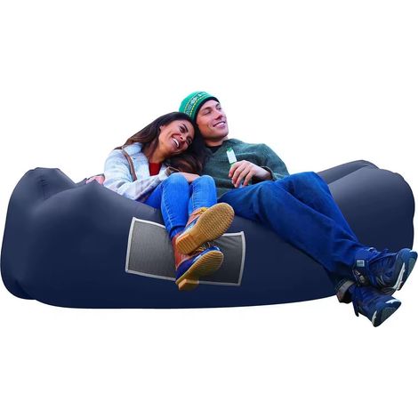 Canapé Gonflable Portable - Chaise Longue et Lit Air, Canapé Inflatable Confortable pour Intérieur et Extérieur, Facile à Gonfler, Léger et Pratique pour Camping, Plage, Voyage (1/5)