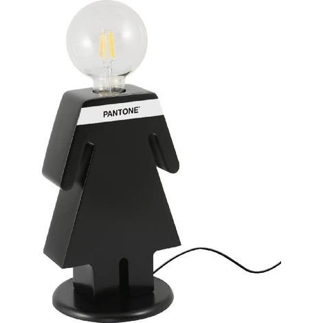 Lampe de Table du Bureau, de la Table de Chevet - Noir, Blanc en Bois, 15 X 16 X 26 cm, 1 X E27, Max 100W (1/5)