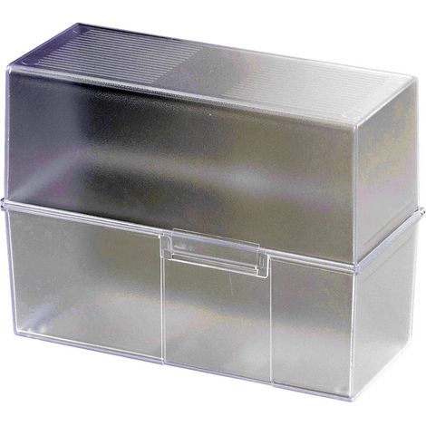 HAN Boîte à fiches translucide, transparent(e) 975-63 500 cartes A5 horizontal