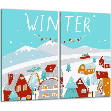 Tagliere in vetro 2x 30x52 decorativo