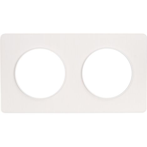 Schneider Electric – Plaque Schneider Odace Touch 2 postes – Finition blanche – Utilisation intérieure – Dimensions 85x156mm