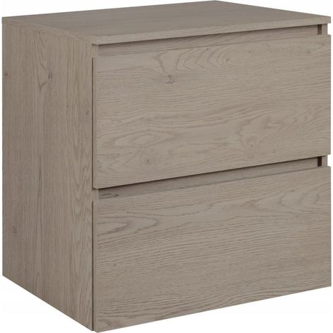 Rodan Waschbeckenunterschrank 60 cm, Eiche Dunkel, 46 x 60 x 62,3 cm, feuchtraumgeeignet, moderner Badmöbel Unterschrank
