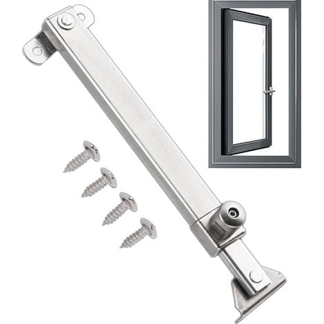 Fensterfeststeller, Fensterbegrenzer, Fensterstütze, Verstrebungsbegrenzer, Tür- und Fensterbegrenzer aus Edelstahl 18,2 x 5 x 3,4 cm (1/5)