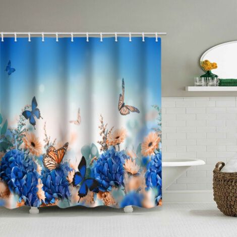 Rideaux occultants papillon - Décoration florale colorée pour chambre à coucher familiale - Rideaux foncés, 35,5 pouces x 71 pouces
