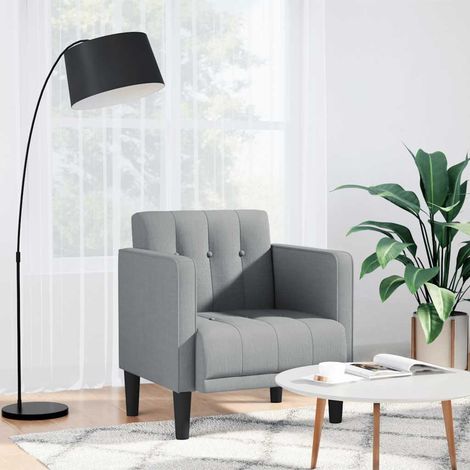 vidaXL Sofa Chair with Armrests Light Grey 53 cm Fabric (1/5)