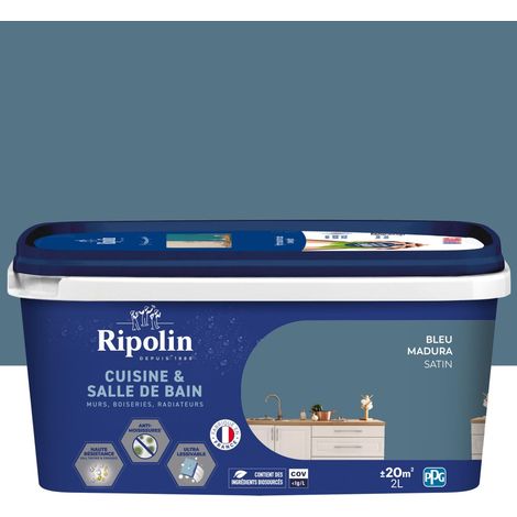Decoración Interior y Exterior - RIPOLIN - Cocina y Baño - 2 L - Azul Madura (1/3)
