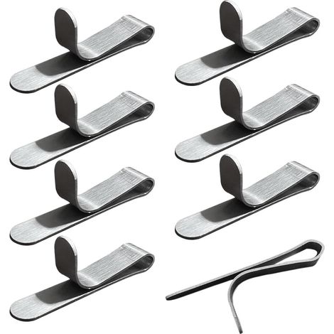 Clips universales de acero inoxidable - 8 soportes para aros de pastel, accesorios para aros de postre, herramientas para hornear, soportes de acero inoxidable para moldes de repostería (1/4)