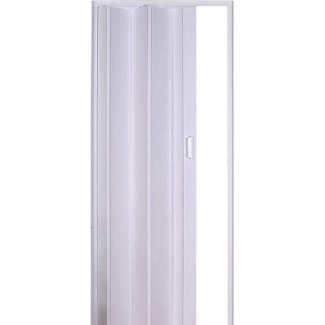 Iperbriko – Porte accordéon pliante blanche 83 x 214 cm – Installation facile – Pour espaces confinés – Matériaux de qualité