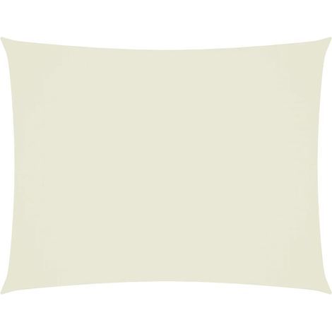 Voile d'ombrage 3x6m Rectangulaire Imperméable à l'eau Toile d'ombrage Crème PES avec 95% de Protection UV pour Patio Extérieur Jardin (1/5)
