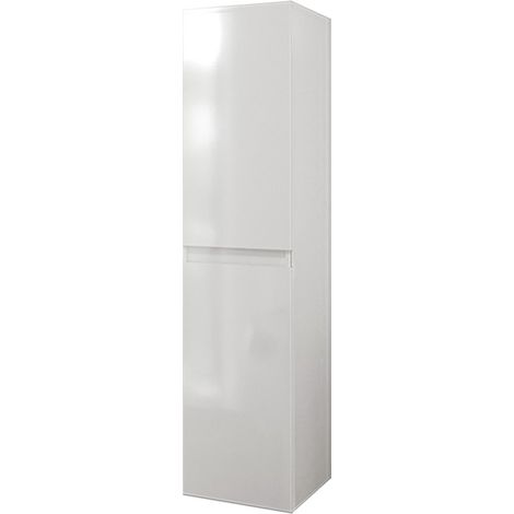 Pensile bagno sospeso bianco lucido H 136 cm ante reversibili soft-close Easy (1/4)