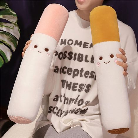 Peluche Pain Grillé JeiibrZui - 40 cm - 1 pièce - Coussin en peluche douce avec chauffe-mains - Marron (1/5)