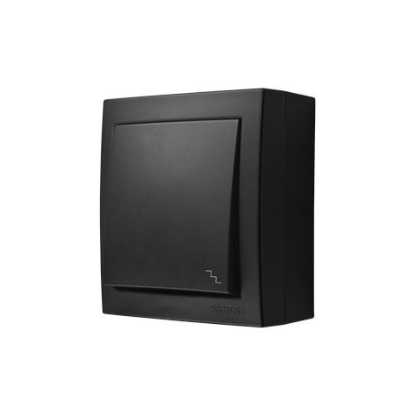 Interruptor de escalera de superficie, IP44, 10 AX, 250 V, bornes de tornillo, negro, A