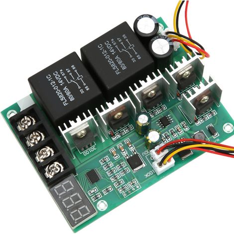 Drehzahlregler für Gleichstrom-Bürstenmotoren mit CW/CCW-Schalter und einstellbarem Potentiometer, 40 A (ohne Gehäuse) (1/5)