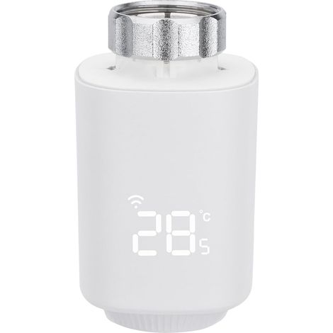 Zigbee Connected Thermostatic Valve - Programmable TRV for Hot Water Radiator - Control via Smartphone App - Zigbee Hub Required - Compatible with & Home - TRV-01 (1/2)