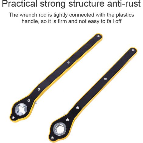 Llave de carraca portátil con mango largo para coches, que facilita el uso de un gato o una llave de ruedas de taller. (1/2)