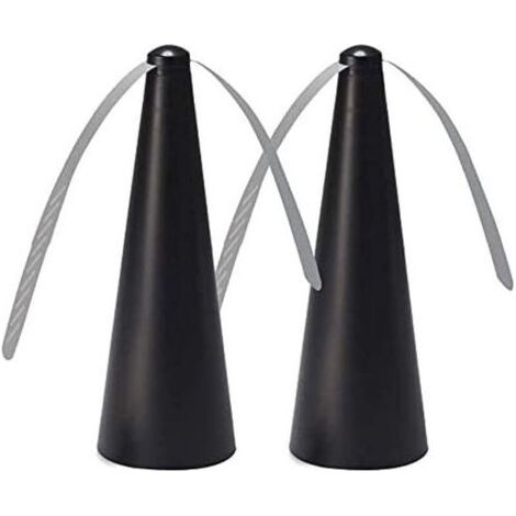 Répulsif À Pales - Ventilateur Anti Mouche Indolore 8,5x24,5x8,5cm - Protection Contre Insectes Volants - Repas Extérieur Jardin Camping 2Pcs Noir (1/4)