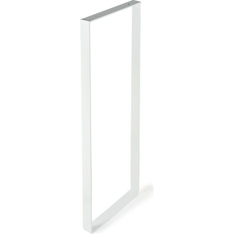 Pata Cuadrada en Acero Blanco Mate Medidas 30040800 mm Altura: 80 cm 1 Unidad -