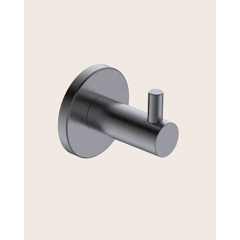 Gancio appendi asciugamano grigio metallico Minimal