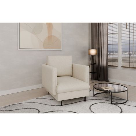 Sessel Designersessel HELMER Stoff Vibe Creme