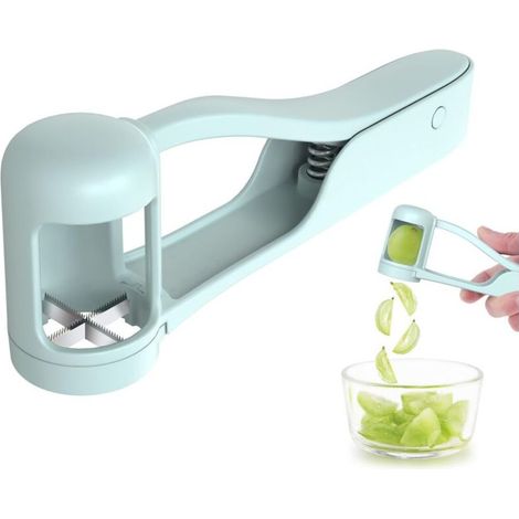 Coupe-raisins pour tout-petits, coupe-raisins, coupe-tomates, coupe-cerises et coupe-fraises, coupe-légumes en quatre pièces pour salade, coupe-raisins en acier inoxydable, équipement de cuisine. (1/5)